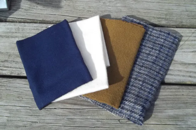 Tela de lana 100% lana piezas recicladas primitivas alfombra gancho aplique centavo