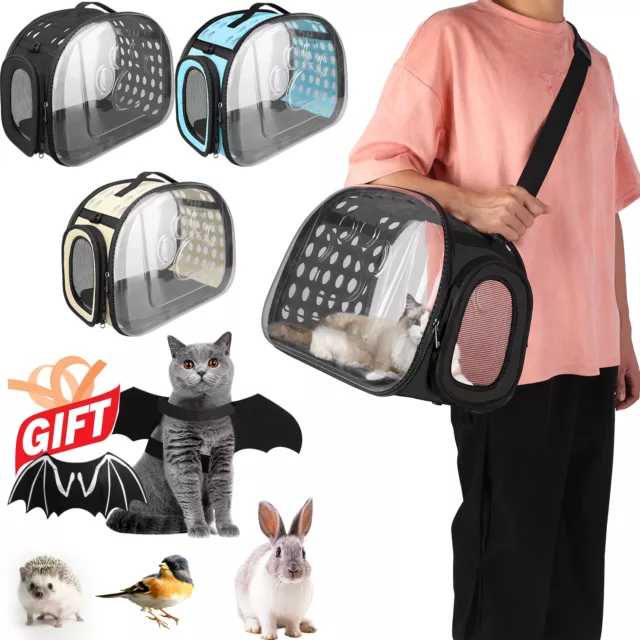 Pet Portable Carrier Backpack Space Capsule Travel Dog Cat Bag Transparent US