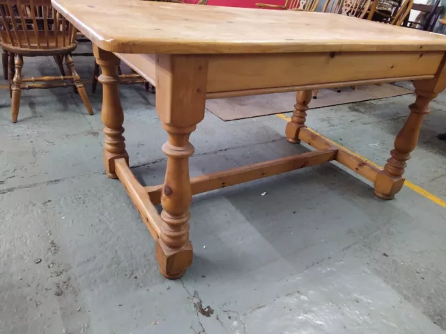 pine refectory style dining table (#79) and 6 chairs FREE DELIVERY 2