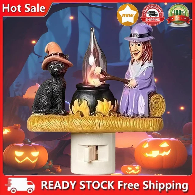 GHOST CAMPFIRE FLICKERING Night Lights Resin 3D Spooky Fire Marshmallow