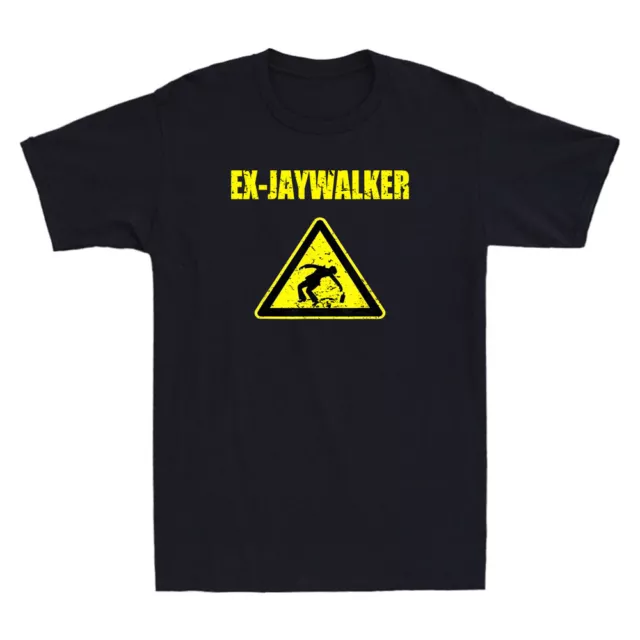 The Jaywalker Ex- Alcoholic AA NA Sobriety Funny Graphic Vintage Men's T-Shirt