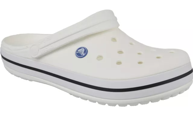 le ciabatte Uomo, Crocs Crocband, bianco