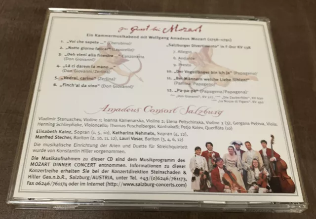 AMADEUS CONSORT SALZBURG - Hotel Markus Sittikus - Familie Sigl Audio CD 2