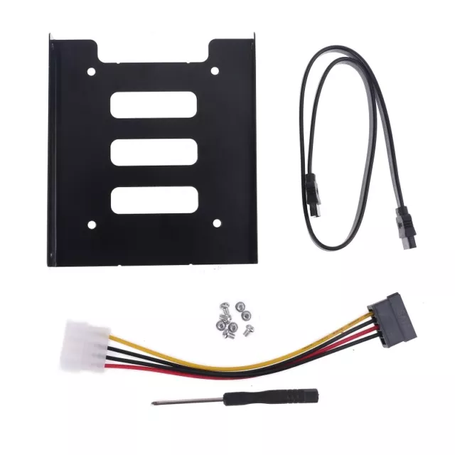 2.5in to 3.5in Internal SSD Mounting Bracket for w Data Cable and Power Cab