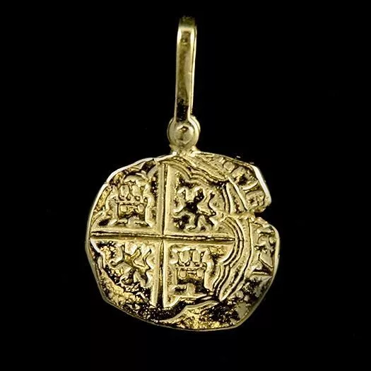 Atocha Sunken Tresure Jewelry - Piece of Two Gold Coin Pendant