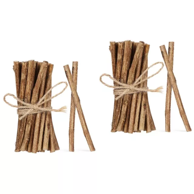 50 Pcs Rustic Wood Sticks Crafts Log Sticks Craft Sticks Wooden Sticks