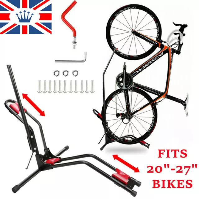 Vertical Upright Bike Rack Stand Floor Adjustable Bicycle Holder Carrier Storage