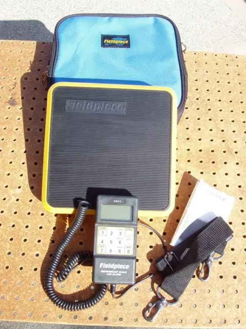 FIELDPIECE SRS1 REFRIGERANT SCALE 110LB CAPACITY with ALARM & CASE NICE COND