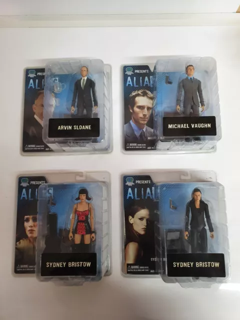 Alias Figures Sydney Bristow, Arvin Sloane, Michael Vaughn - Full Set New Sealed