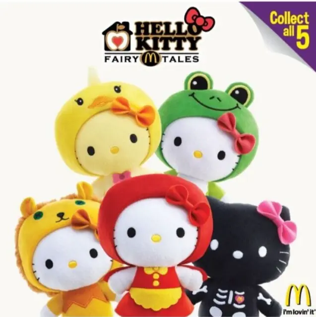 Mcdonalds - Hello Kitty 6" Fairy Tales "Hello Kitty Mcdel" 2014 Plush Toy sealed