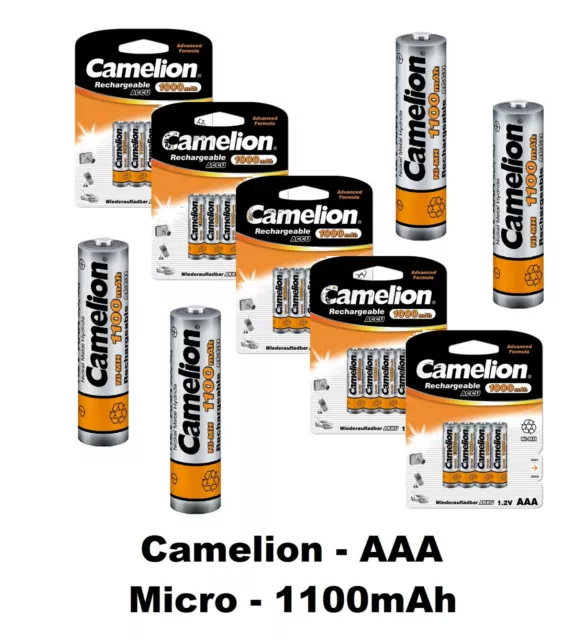 Camelion AAA Micro Akkus HR03 1100mAh NiMH aufladbare Batterien Accus