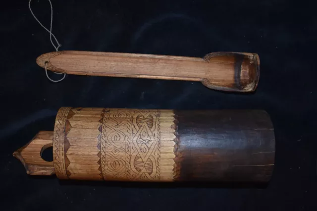 orig $799.BATAK RITUAL SHAMAN WATER SCOOP EARLY 1900S 14" PROV 2