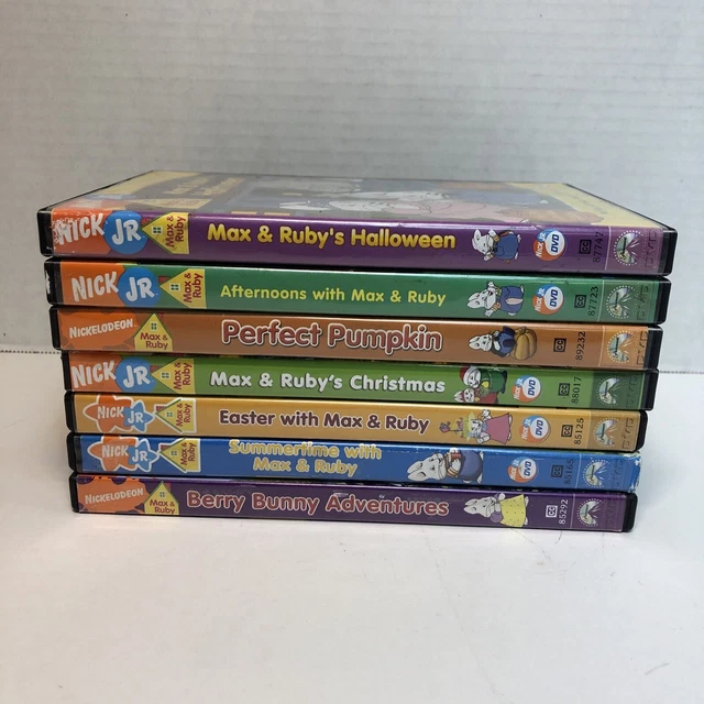 7 MAX & Ruby DVD Lot Nick Jr Berry Bunny Pumpkin Summertime Christmas