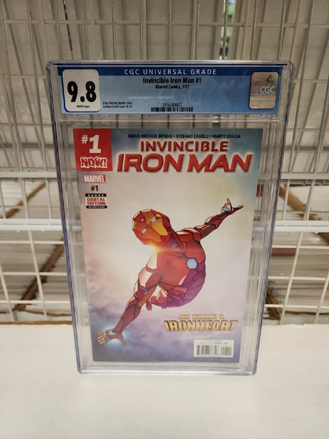 2017 Marvel Comics Invincible Iron Man 1 CGC 9.8 WP 1st Riri Williams Ironheart