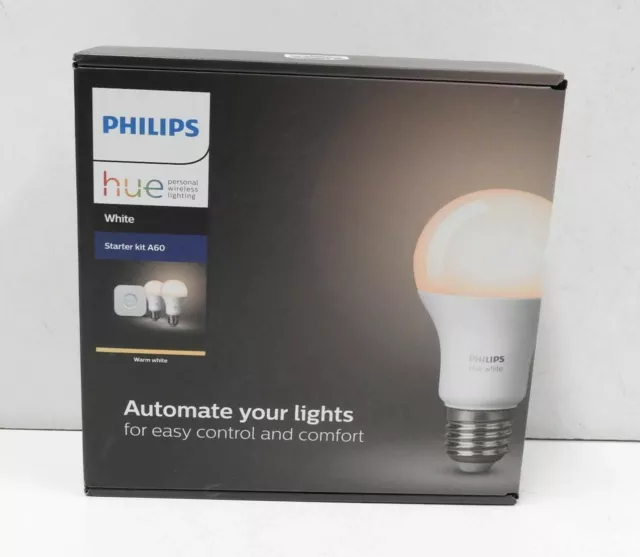 Philips Hue White Starter Kit A60 | 2x Bulbs | Bridge