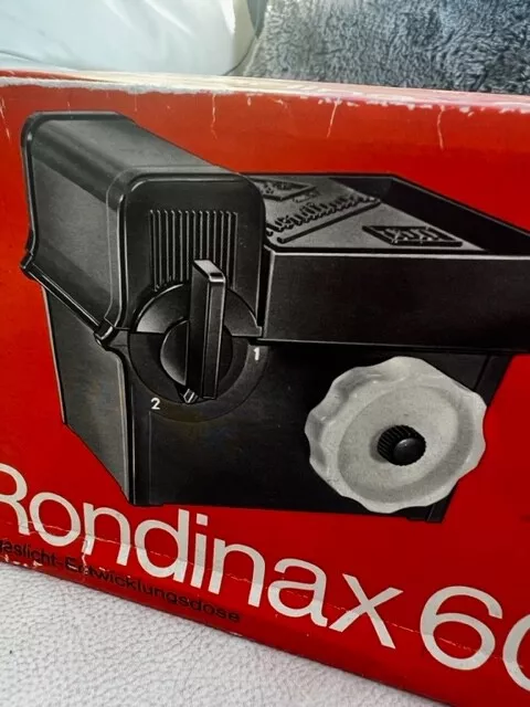 Tanque de desarrollo de luz diurna Agfa Rondinax 60 en caja, con instrucciones, tipo 6450
