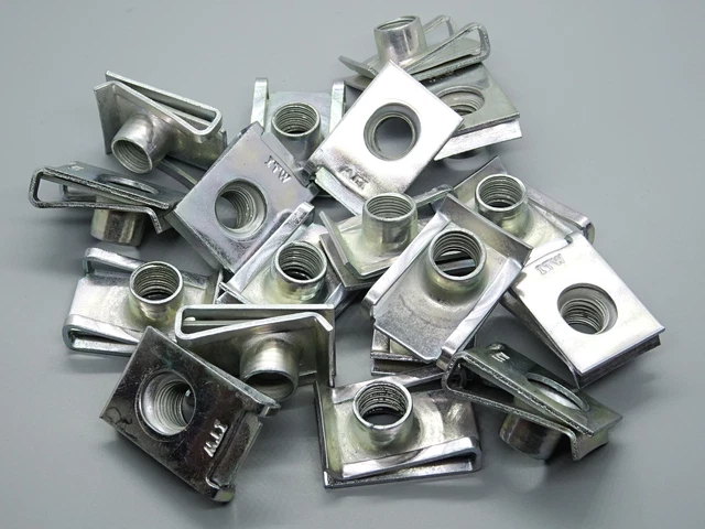 10 X Dado Zincato Molla Madre M8 Clip per BMW Mini Ford Mercedes Peugeot Renault