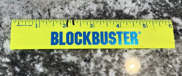 RARE Blockbuster Video 6 InchPlastic  Ruler