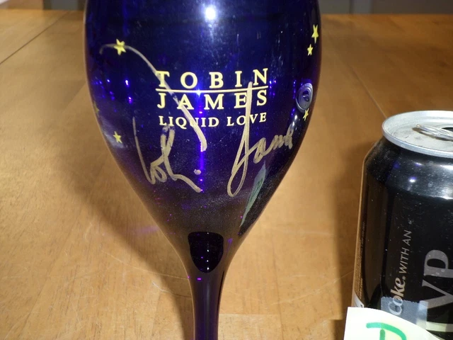 [Hand Signed By:] "Tobin-James" Cellars, Paso Robles, Ca., Stemmed Wine Glass