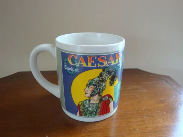 Vintage CAESAR Orange Crate Labels Mann Coffee Mug MCMLXXXVI 1986