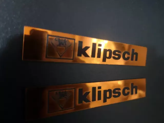 KLIPSCH 2 pcs.  PLASTIC logo decor copper color 100mm