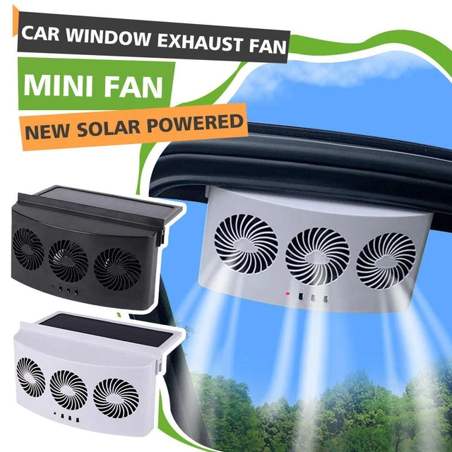 Solar Powered Car Cooling Fan Cooler Auto Window Air Vent Ventilation Exhaust✨