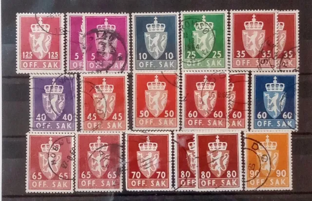 Norway OFF SAK stamps