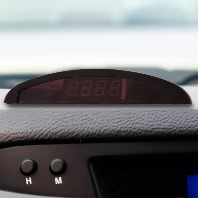 Auto Car Thermometer Multi-function Night Light Clock Convenient Car Accessories