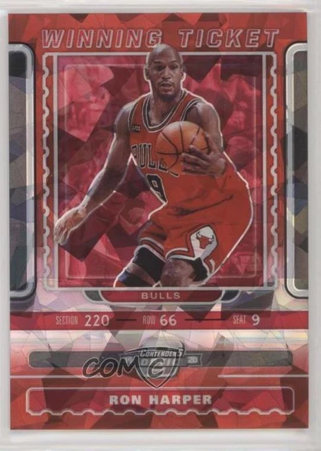 2019-20 Panini Contenders Optic Winning Tickets Red Cracked Ice Prizm Ron Harper