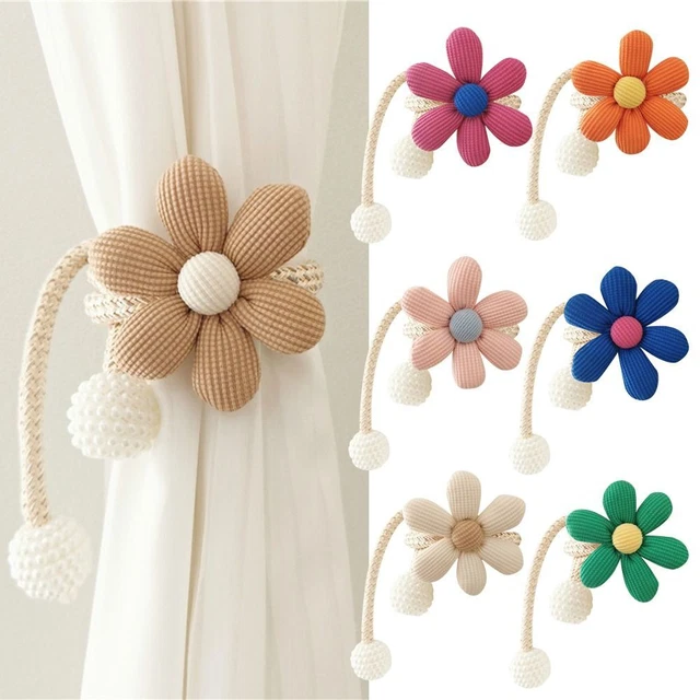 1PC Pearl clasp Curtain Tieback Flower Shape Window Curtain Buckles  Kids Room