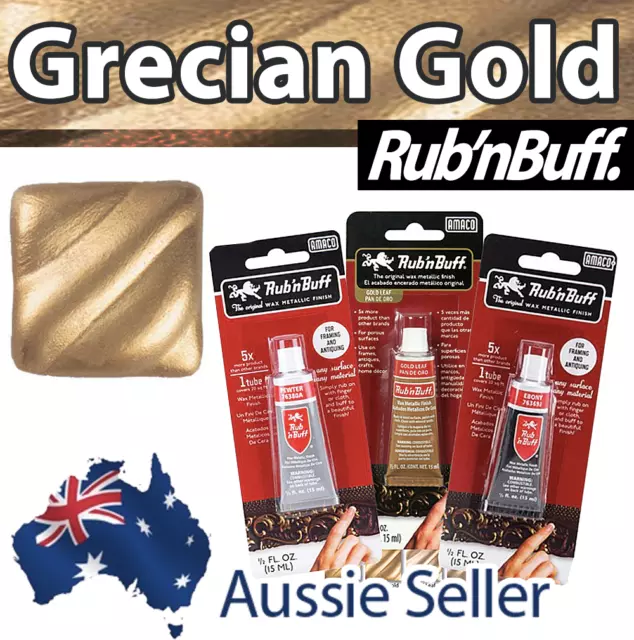 Grecian Gold - Rub N' Buff - Metallic Wax Pigments - Metallic Finish - 15ml Tube