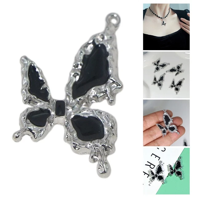 Colgante de mariposa fabricación de joyas electroplente aleación plata