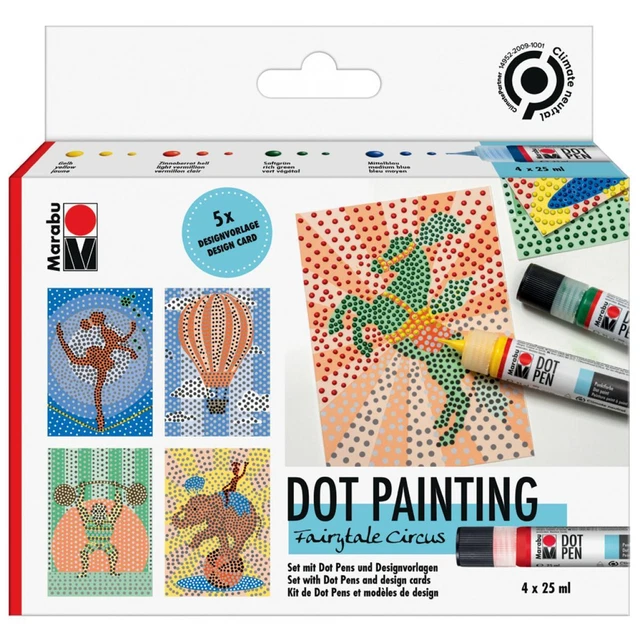 Punktfarbe Dot Pen Set 'Fairytale Circus', 4 x 25 ml Marabu 1801000000082 (40077