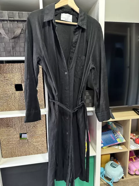 Decjuba Black Linen Dress size M