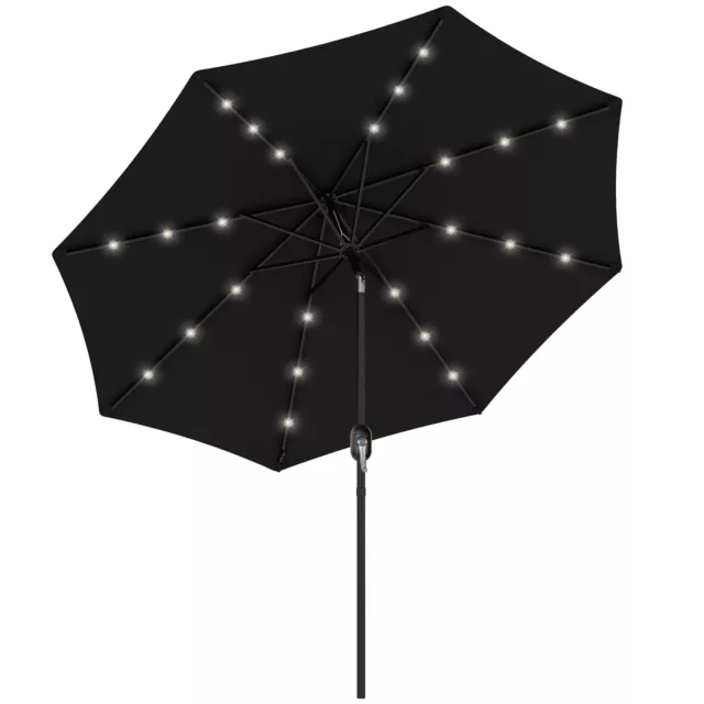 Outsunny 24 LED Solar Powered Parasol Umbrella Garden Tilt Outdoor String Light