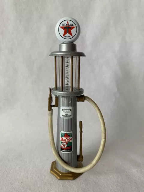 Vintage Texaco Miniture Glass Cylinder Gas Pump Gearbox Collectable