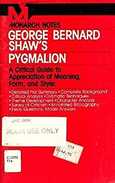 Monarch Notes on Shaw's Pygmalion Hardcover Grace H. Schwartz