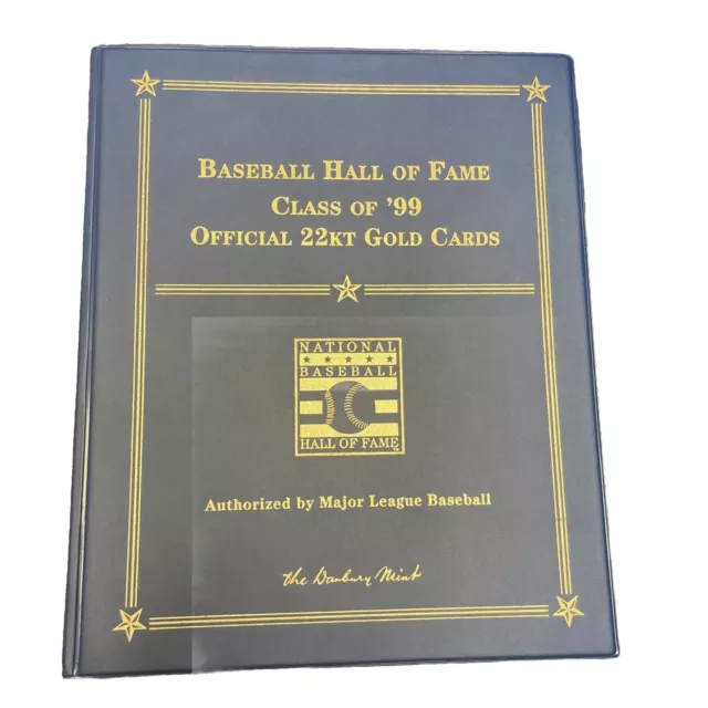 Baseball Hall Of Fame Class Of ‘99 Official 22kt Gold Cards 4 Card Folder MLB