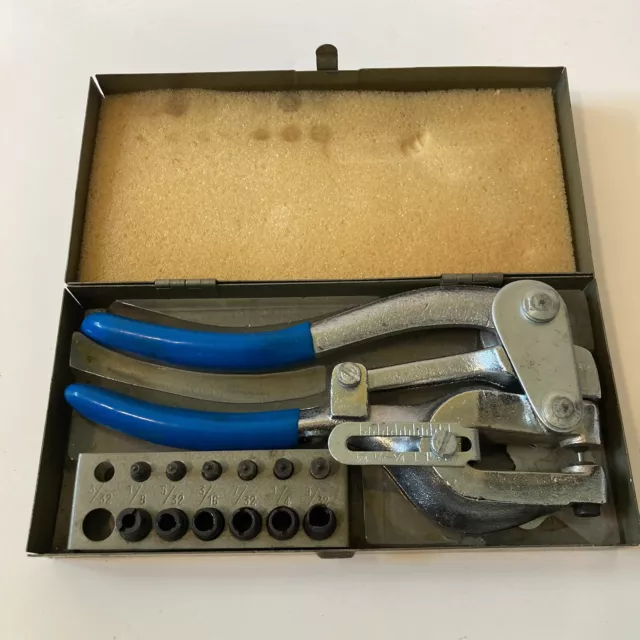 Vintage Lustre Line 8500 Power Hand Metal Hole Punching Tool Kit