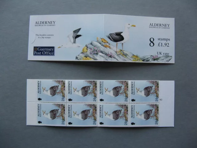 UK GUERNSEY ALDERNEY, booklet 1994 MNH, bird Great Black-backed Gull larus marin