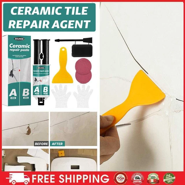 1 set kit colla adesiva per pavimento vasca da bagno per riparazione piastrelle
