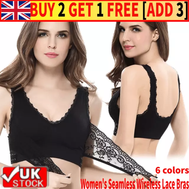 KENDALLY BRA WIRELESS Comfy Corset Bra Front Cross Bra With Removable  Padding £9.39 - PicClick UK