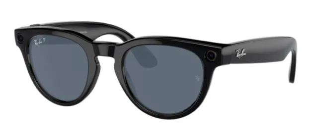 RAY BAN Meta CUSTOM ORDER Headliner Smart Sunglasses Black / Blue Polarized