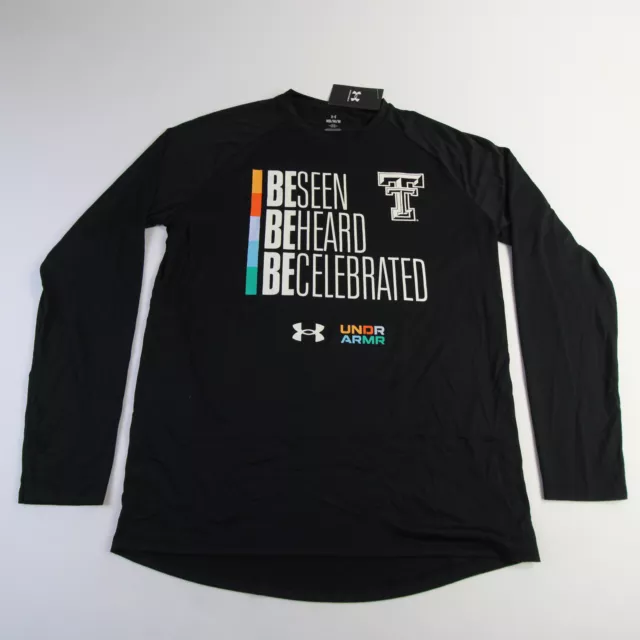 Texas Tech Red Raiders Under Armour Long Sleeve Shirt Men's Black New