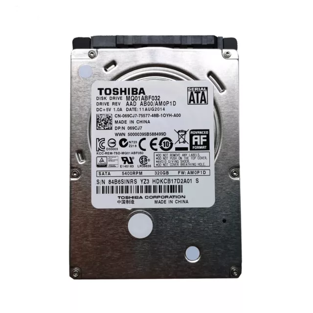 Toshiba 320GB MQ01ABF032 5400RPM SATA 2.5" Laptop HDD Hard Disk Drive