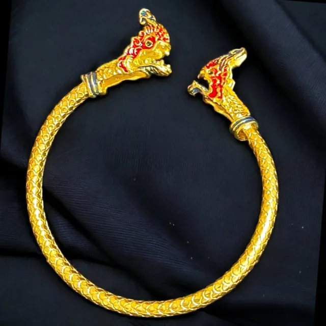 Bracelet Naga Thai Amulet Lucky Magic Talisman Charm Magic Success Wealth Money