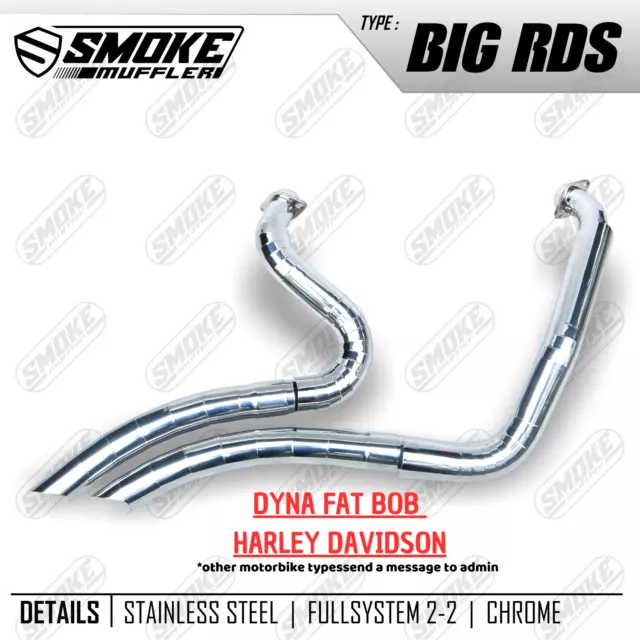 Exhaust Custom Fit For Harley Davidson Dyna Fat Bob Big Radius Full System