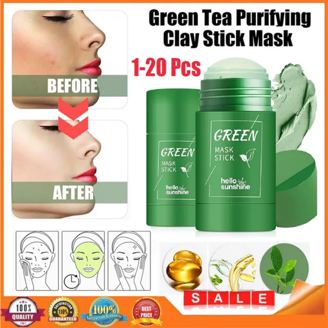1-20 Stk Mask Stick Green Tea Stick Mask Maskenstift Hautreinigung Regeneration