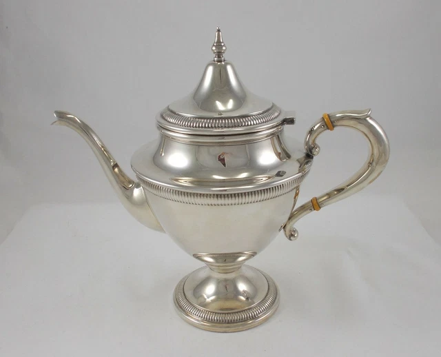 Rare Élégante Théière Style Art Nouveau De 925er Argent Sterling USA Um 1940