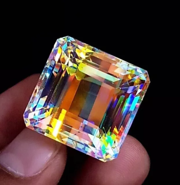 47.70 Ct. Large Mystic Topaz Square Cut Loose Gemstone for Ring Pendant Bracelet 2